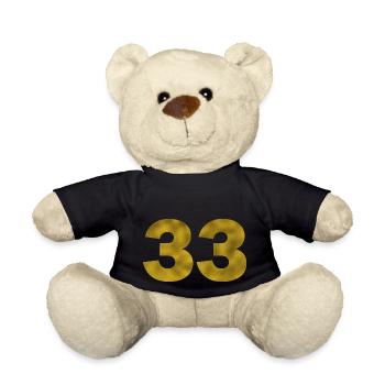 Anniversaire 33 ans - Nounours - noir - Devant