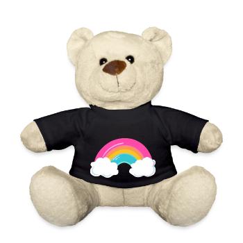 Mignon arc-en-ciel nuageux - Nounours - noir - Devant