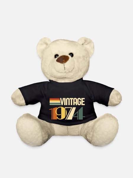 Jahrgang 1974 - 1974 Jubiläumsgeschenk - Teddy - Schwarz