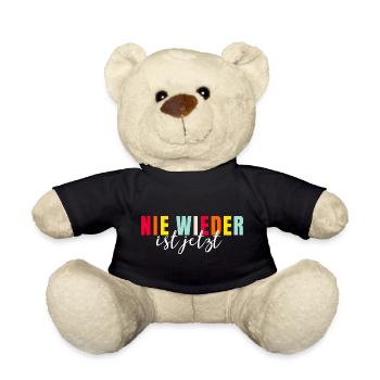 Nie wieder ist jetzt - Statement gegen Hass - Teddy - Schwarz - Vorne