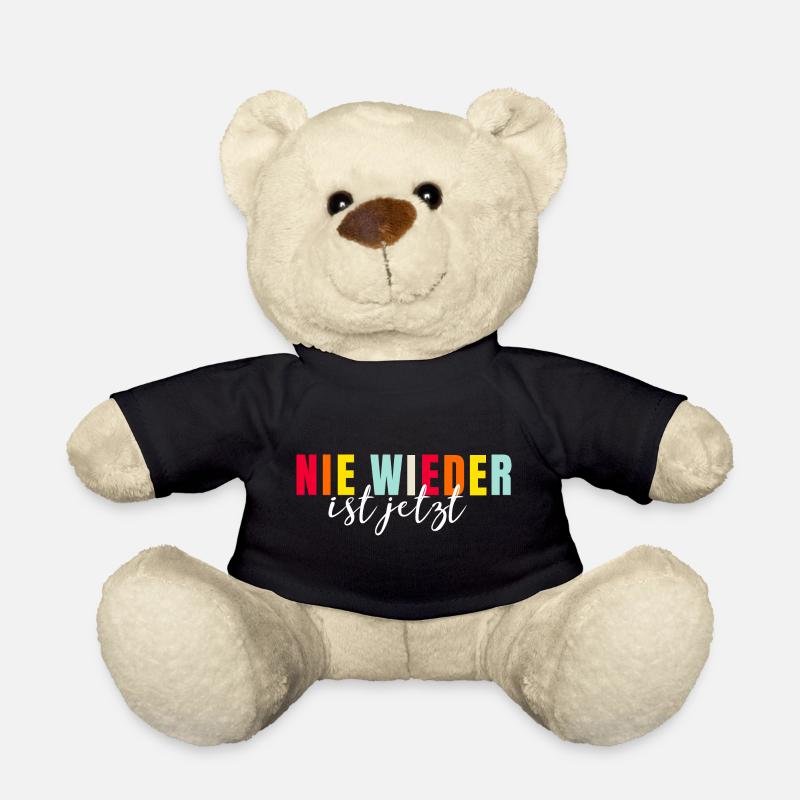 Nie wieder ist jetzt - Statement gegen Hass - Teddy - Schwarz