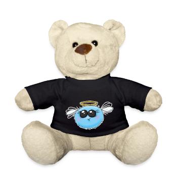 grummelhummel Engelchen lustige Cartoon Hummel - Teddy - Schwarz - Vorne