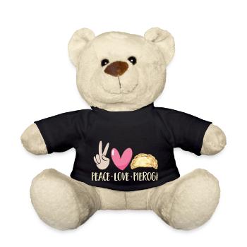 Polish Food Pierogi - Teddy Bear - black - Front