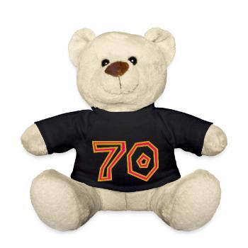 70. 70 YEARS. 70TH ANNIVERSARY. 70TH ANNIVERSARY. - Teddy Bear - black - Front