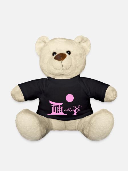 japan gate silhouette - Teddy - Schwarz