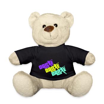 Dance Text Dancing Man Silhouette Party Music - Teddy Bear - black - Front