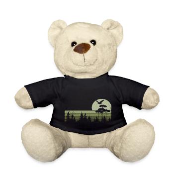 Bäume Tierwelt Natur Berge Abenteuer Wald - Teddy - Schwarz - Vorne