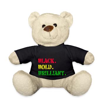 Black Bold Brilliant Black History Month African - Teddy - Schwarz - Vorne