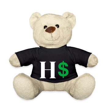 Letter h dollar - Teddy Bear - black - Front