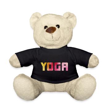 Yoga Holi Méditation om Namaste Aquarelle - Nounours - noir - Devant