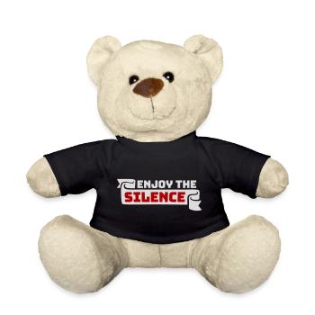 Enjoy The Silence Saying Calm Silence Introvert - Teddy Bear - black - Front
