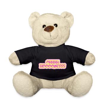 Ohhh hoooneyyy "Oh Honey" Neon Bubble Typography - Teddy Bear - black - Front