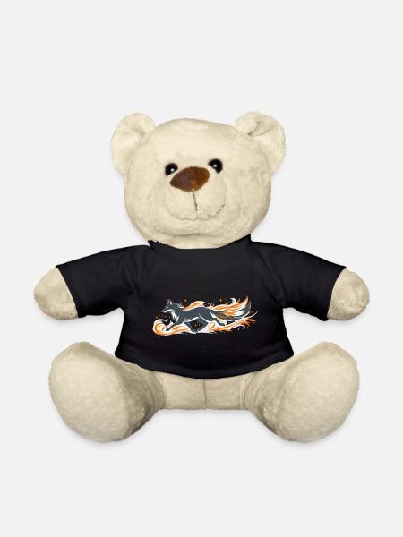 Flammender Fuchs im Feuerflug - Teddy - Schwarz