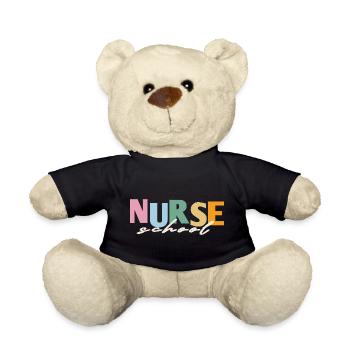 Retro Nurse School - Teddy Bear - black - Front