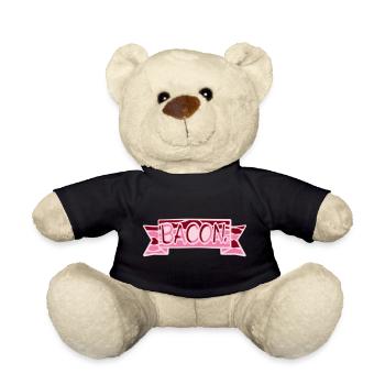 Bacon Bacon Food Funny Meat Foodie - Teddy Bear - black - Front