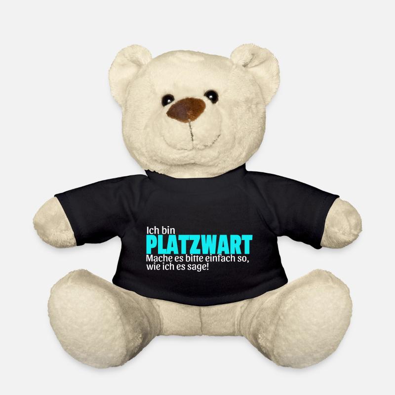 Platzwart Geschenk Idee Spruch lustig Fußball - Teddy - Schwarz