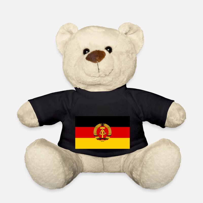 GDR flag - Teddy Bear - black