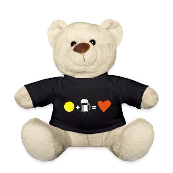 Tennis + Bier = Liebe - Teddy - Schwarz - Vorne