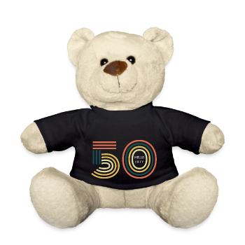 50th birthday - Teddy Bear - black - Front