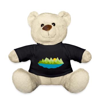 Landscape - trees - lake - Teddy Bear - black - Front