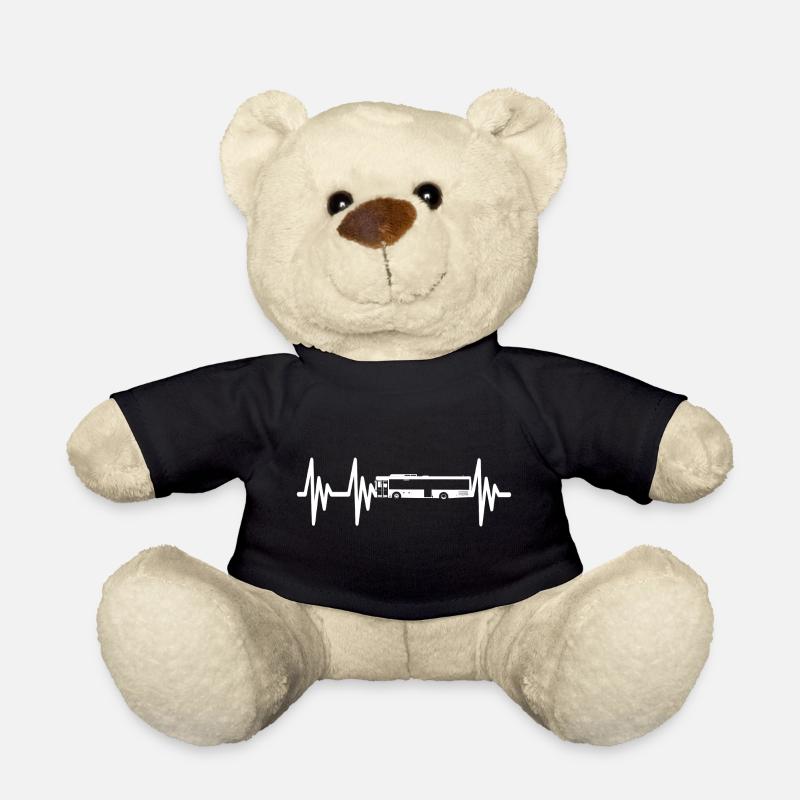 Battement de Coeur Bus - Chauffeur de bus Tshirt - Nounours - noir