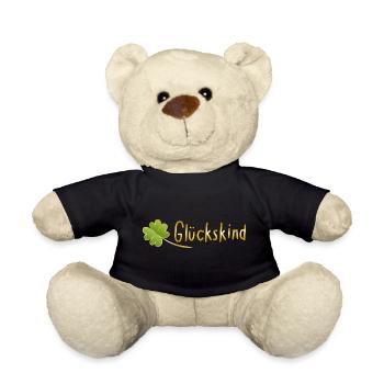 Glücksklee Glückskind - Teddy - Schwarz - Vorne