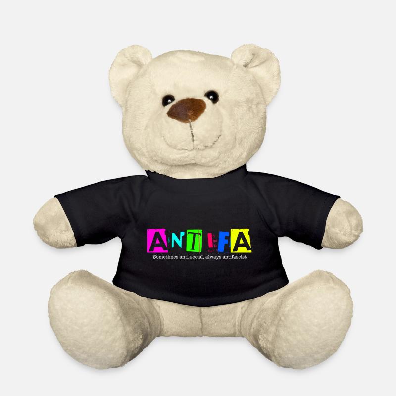 Antifa - Sometimes anti-social, always antifascist - Teddy - Schwarz