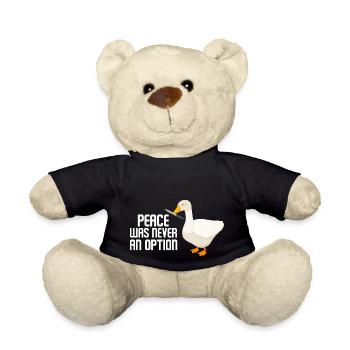 Peace Was Never An Option Goose Game - Teddy Bear - black - Front