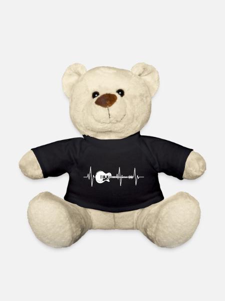 Gitarre Gitarrist Herzschlag - Teddy - Schwarz