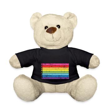 Regenbogen equalitiy für Akzeptanz & Toleranz lgbt - Teddy - Schwarz - Vorne