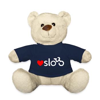 Autocollant Oslo Bicycle Love (blanc) - Nounours - bleu marine - Devant