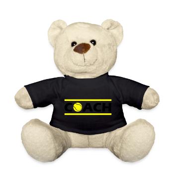 tennis coach - Teddy Bear - black - Front