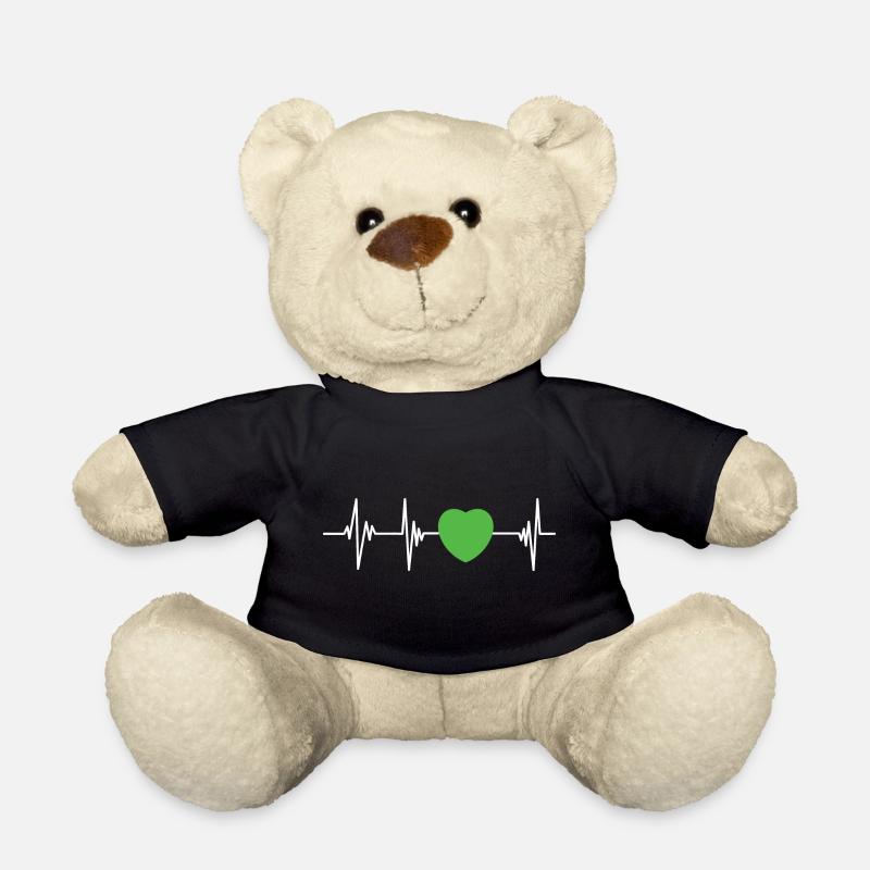 mon cœur bat vert, à cause de l’environnement - Nounours - noir