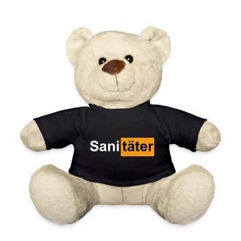 Sanitäter Rettungsfahrer - Teddy - Schwarz - Vorne