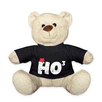 Ho 3 Professeur de mathématiques de Noël Santa HO HO HO - Nounours - noir - Devant