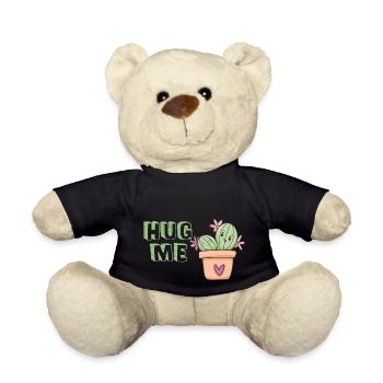 Hug me cactus hug cute - Teddy Bear - black - Front