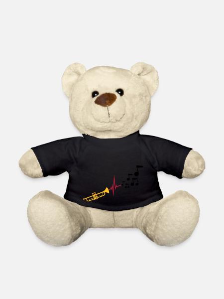 Noten Herzschlag Trompete - Teddy - Schwarz