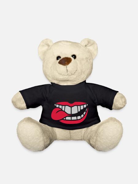 Langue buccale comique - Nounours - noir
