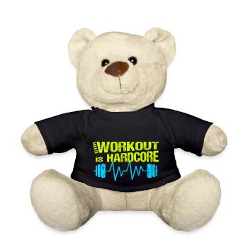 Gym Workout est un entraînement hardcore avec Haltère - Nounours - noir - Devant