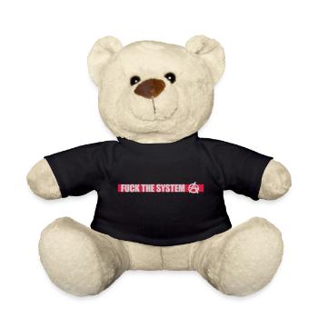 Fuck the system Anarchie - Teddy - Schwarz - Vorne