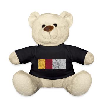 Roma Flag - Teddy Bear - black - Front