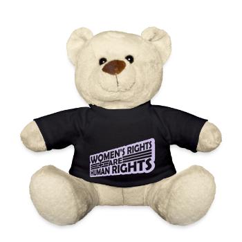 womens rights feminist quote - Teddy Bear - black - Front