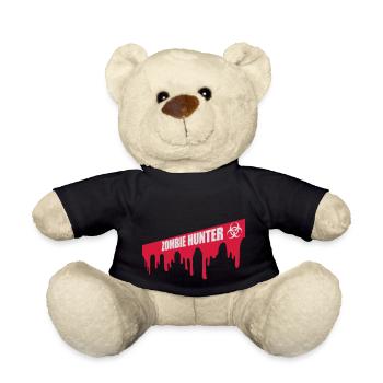 zombie hunter Halloween Quote - Teddy Bear - black - Front