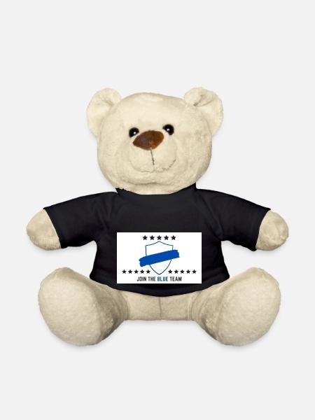 JOIN THE BLUE TEAM // WHITE VERSION - Teddy - Schwarz