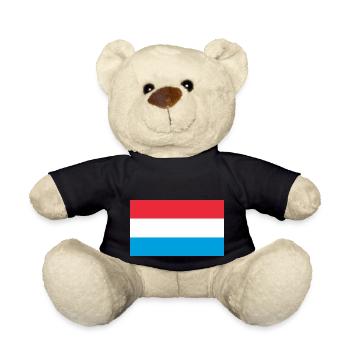 Luxemburgische Nationalflagge - Teddy - Schwarz - Vorne