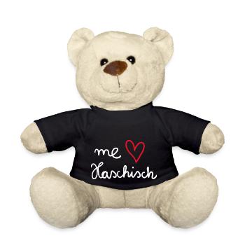 ich liebe Haschisch - Teddy - Schwarz - Vorne