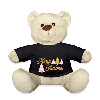 Merry Christmas - Teddy Bear - black - Front