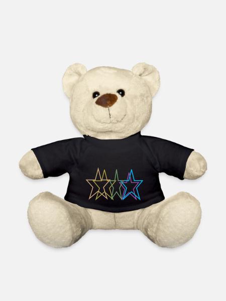 Colorful Stars Image12 - Teddy Bear - black