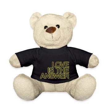LOVE is the ANSWER 06 blackKgelb - Teddy Bear - black - Front