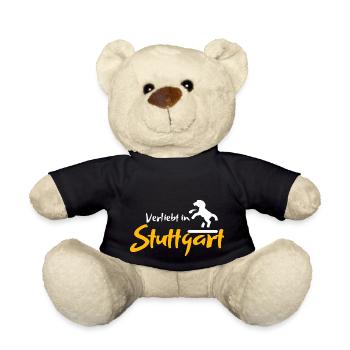 Verliebt in Stuttgart | Stuttgart Mitbringsel - Teddy - Schwarz - Vorne